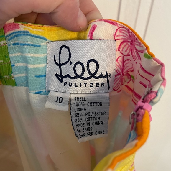 Vintage Lilly Pulitzer tie strap shift dress size 10 - Picture 2 of 3